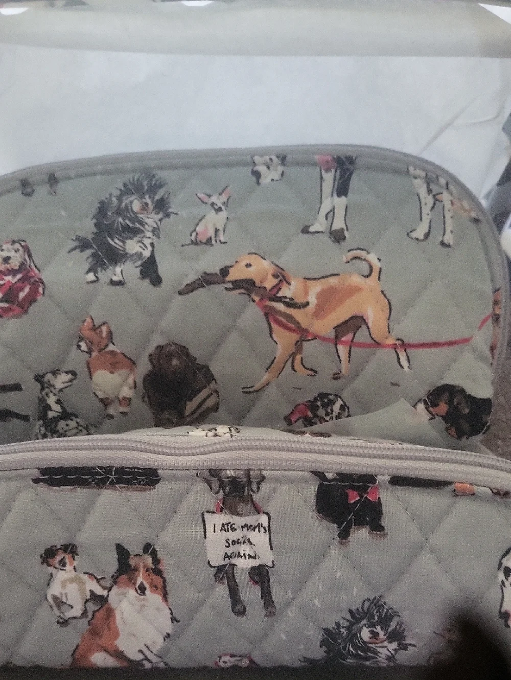 Vera Bradley Three Piece Cosmetic Kit Dog Show Fab For Dog Lovers Tagged Bagged